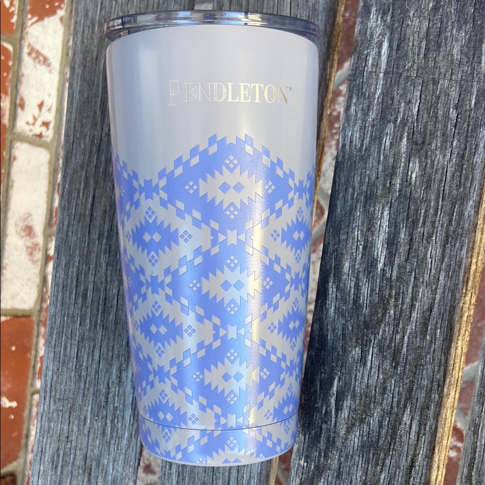 Pendleton Blue and Gray Patterned Tumbler